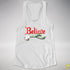 Believe Aromantic Pride Jingle Bell Racerback Tank - White